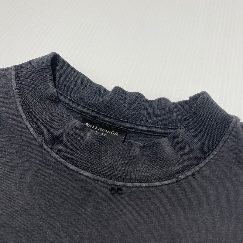 【中古品】【メンズ】 BALENCIAGA バレンシアガ 23SS TAPE TYPE MEDIUM FIT TEE 739784 2023春夏 テープ タイプ ミディアム フィット Tシャツ 半袖 トップス 141-260812-sa-12-tei サイズ：XS カラー：グレー 万代Net店