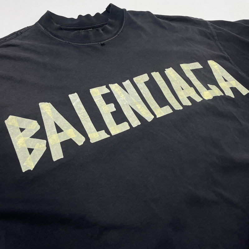 【中古品】【メンズ】 BALENCIAGA バレンシアガ 23SS TAPE TYPE MEDIUM FIT TEE 739784 2023春夏 テープ タイプ ミディアム フィット Tシャツ 半袖 トップス 141-260812-sa-12-tei サイズ：XS カラー：グレー 万代Net店