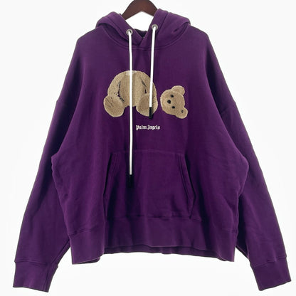 【中古品】【メンズ】 PALMANGELS パーム エンジェルス BEAR HOODIE PMBB058F21FLE007 ベア フーディー 長袖 トップス プルオーバーパーカー 002-260813-sa-09-tei サイズ：L カラー：パープル 万代Net店