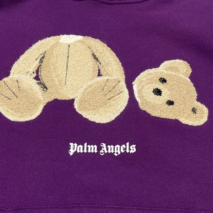 【中古品】【メンズ】 PALMANGELS パーム エンジェルス BEAR HOODIE PMBB058F21FLE007 ベア フーディー 長袖 トップス プルオーバーパーカー 002-260813-sa-09-tei サイズ：L カラー：パープル 万代Net店