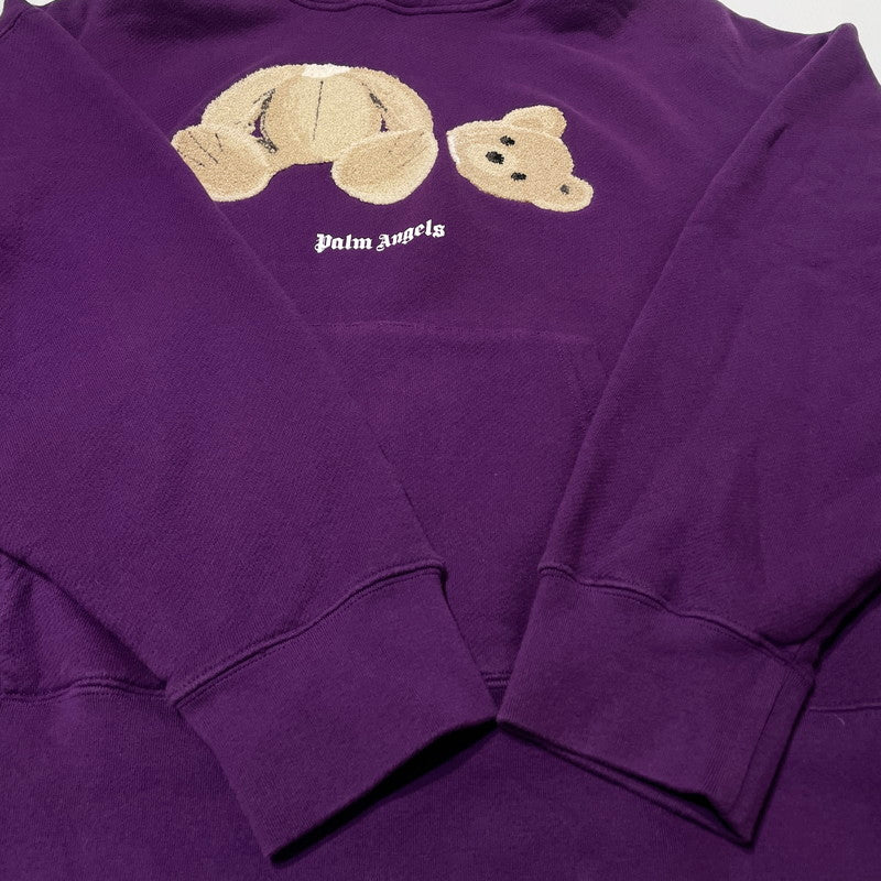 【中古品】【メンズ】 PALMANGELS パーム エンジェルス BEAR HOODIE PMBB058F21FLE007 ベア フーディー 長袖 トップス プルオーバーパーカー 002-260813-sa-09-tei サイズ：L カラー：パープル 万代Net店