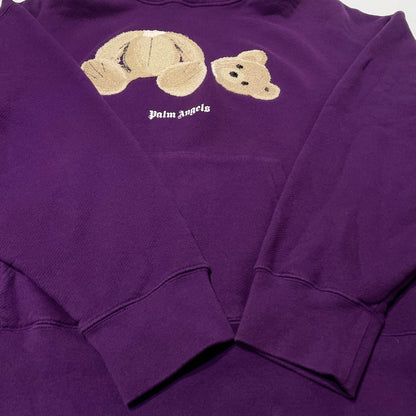 【中古品】【メンズ】 PALMANGELS パーム エンジェルス BEAR HOODIE PMBB058F21FLE007 ベア フーディー 長袖 トップス プルオーバーパーカー 002-260813-sa-09-tei サイズ：L カラー：パープル 万代Net店
