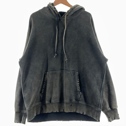 【現状渡し品】【メンズ】 M エム DAMAGE PROCESSING PULLOVER PARKA ダメージ加工 プルオーバーパーカー 長袖 トップス 140-260812-sa-06-tei サイズ：XL カラー：グレー系 万代Net店