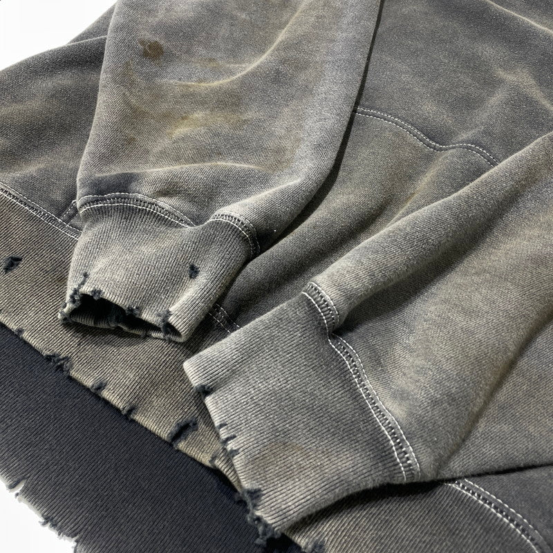 【現状渡し品】【メンズ】 M エム DAMAGE PROCESSING PULLOVER PARKA ダメージ加工 プルオーバーパーカー 長袖 トップス 140-260812-sa-06-tei サイズ：XL カラー：グレー系 万代Net店