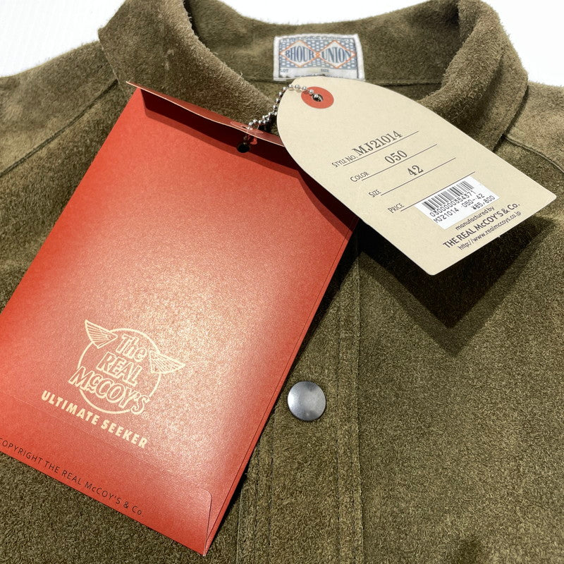 【中古品】【メンズ】 THE REAL MCCOY'S ザ リアル マッコイズ LEATHER WELDER JACKET MJ21014 8HU レザー ウェルターズ ジャケット アウター 145-260812-sa-02-tei サイズ：42 カラー：カーキ 万代Net店