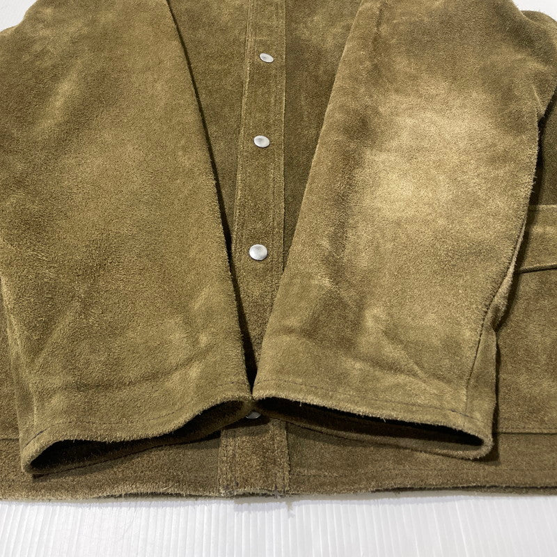 【中古品】【メンズ】 THE REAL MCCOY'S ザ リアル マッコイズ LEATHER WELDER JACKET MJ21014 8HU レザー ウェルターズ ジャケット アウター 145-260812-sa-02-tei サイズ：42 カラー：カーキ 万代Net店