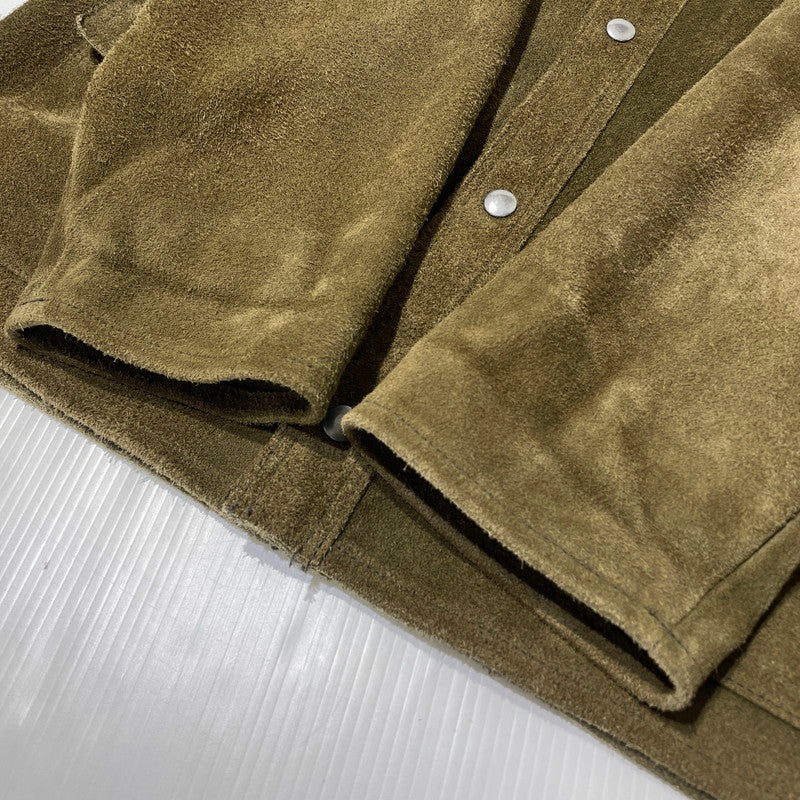 【中古品】【メンズ】 THE REAL MCCOY'S ザ リアル マッコイズ LEATHER WELDER JACKET MJ21014 8HU レザー ウェルターズ ジャケット アウター 145-260812-sa-02-tei サイズ：42 カラー：カーキ 万代Net店