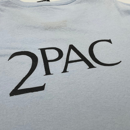 【中古品】【メンズ/レディース】 WACKO MARIA ワコ マリア × 2PAC ツーパック 別注コラボ TUPAC-TEE ツーパック Tシャツ 半袖 トップス 140-260812-sa-09-tei サイズ：XL カラー：ブルー 万代Net店