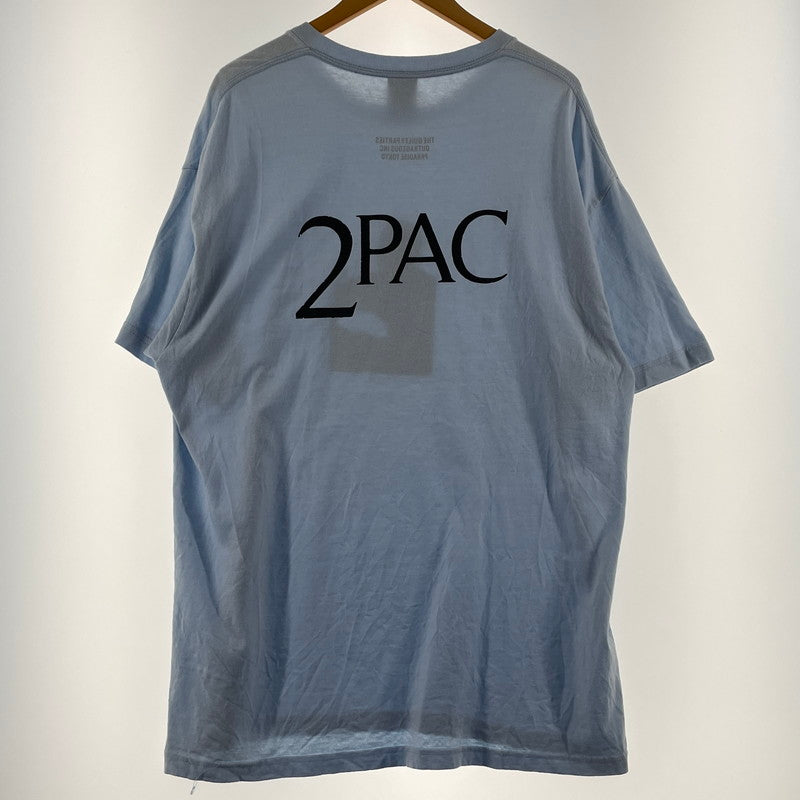 【中古品】【メンズ/レディース】 WACKO MARIA ワコ マリア × 2PAC ツーパック 別注コラボ TUPAC-TEE ツーパック Tシャツ 半袖 トップス 140-260812-sa-09-tei サイズ：XL カラー：ブルー 万代Net店