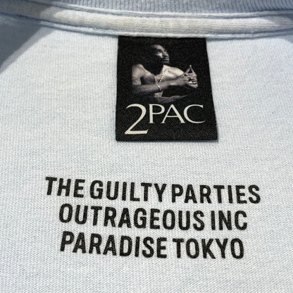 【中古品】【メンズ/レディース】 WACKO MARIA ワコ マリア × 2PAC ツーパック 別注コラボ TUPAC-TEE ツーパック Tシャツ 半袖 トップス 140-260812-sa-09-tei サイズ：XL カラー：ブルー 万代Net店