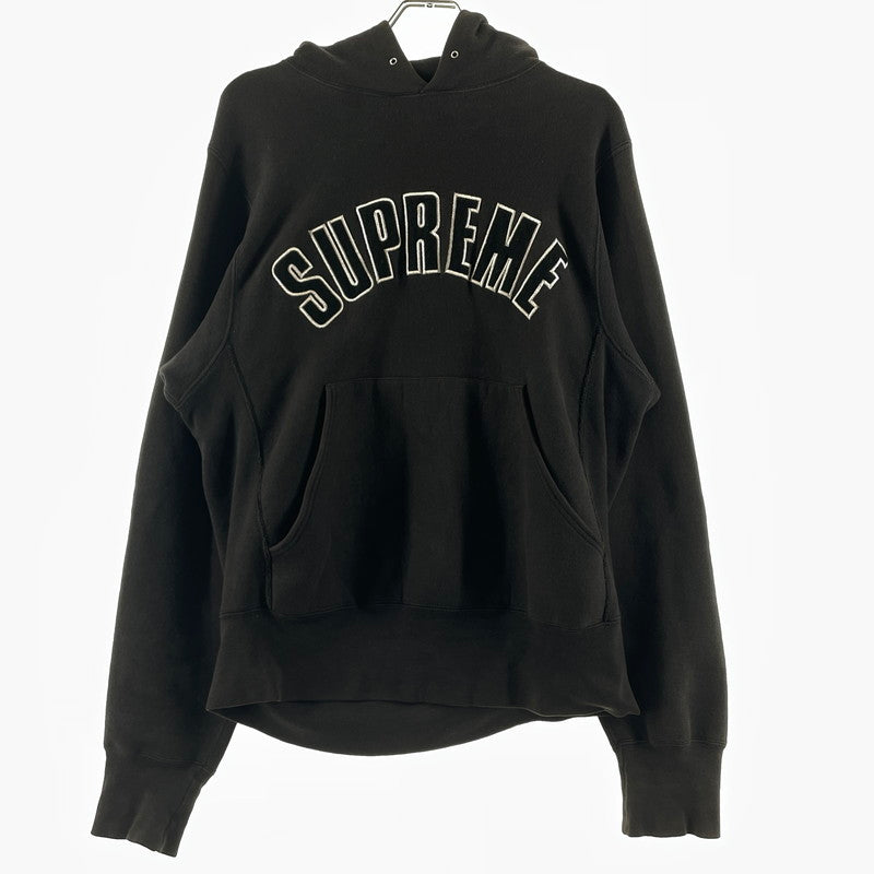 【中古品】【メンズ】 SUPREME シュプリーム 90’s ARCH LOGO HOODIE 90年代 アーチ ロゴ フーディー 長袖 トップス 149-260813-sa-05-tei サイズ：M カラー：ブラック 万代Net店