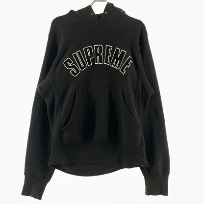 【中古品】【メンズ】 SUPREME シュプリーム 90’s ARCH LOGO HOODIE 90年代 アーチ ロゴ フーディー 長袖 トップス 149-260813-sa-05-tei サイズ：M カラー：ブラック 万代Net店