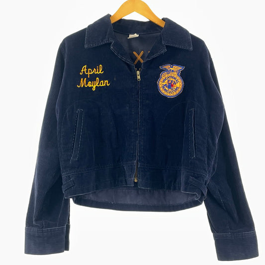 【現状渡し品】【メンズ】 NATIONAL FFA ナショナル エフエフエー 80’s VINTAGE CORDUROY FARMERS JACKET 80年代 ヴィンテージ コーデュロイ ファーマーズ ジャケット アウター 145-260813-sa-03-tei サイズ：36 カラー：ネイビー 万代Net店