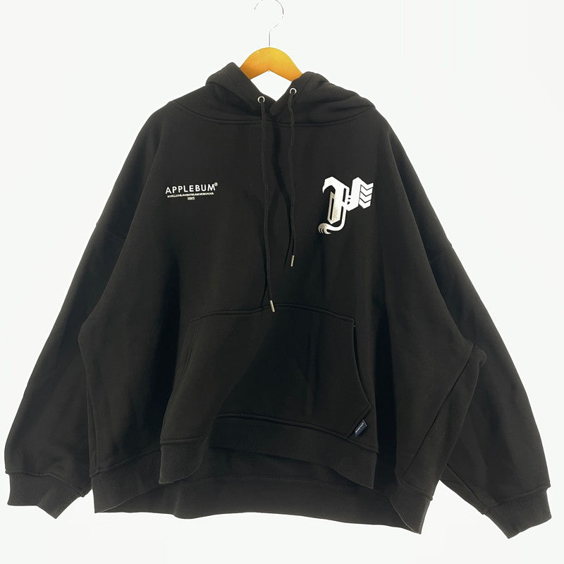 【中古品】【メンズ】 APPLEBUM アップルバム × RAIDBACK レイドバック 別注コラボ OVERSIZE SWEAT PARKER オーバーサイズ スウェット パーカー 長袖 トップス プルオーバーパーカー 142-260813-sa-08-tei サイズ：L カラー：ブラック 万代Net店