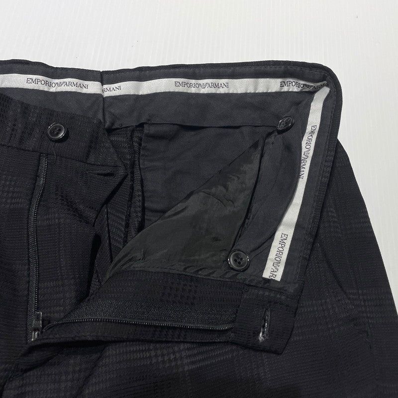 【中古品】【メンズ】 EMPORIO ARMANI エンポリオ アルマーニ SLACKS スラックス ボトムス 152-260813-sa-02-tei サイズ：46 カラー：ブラック 万代Net店