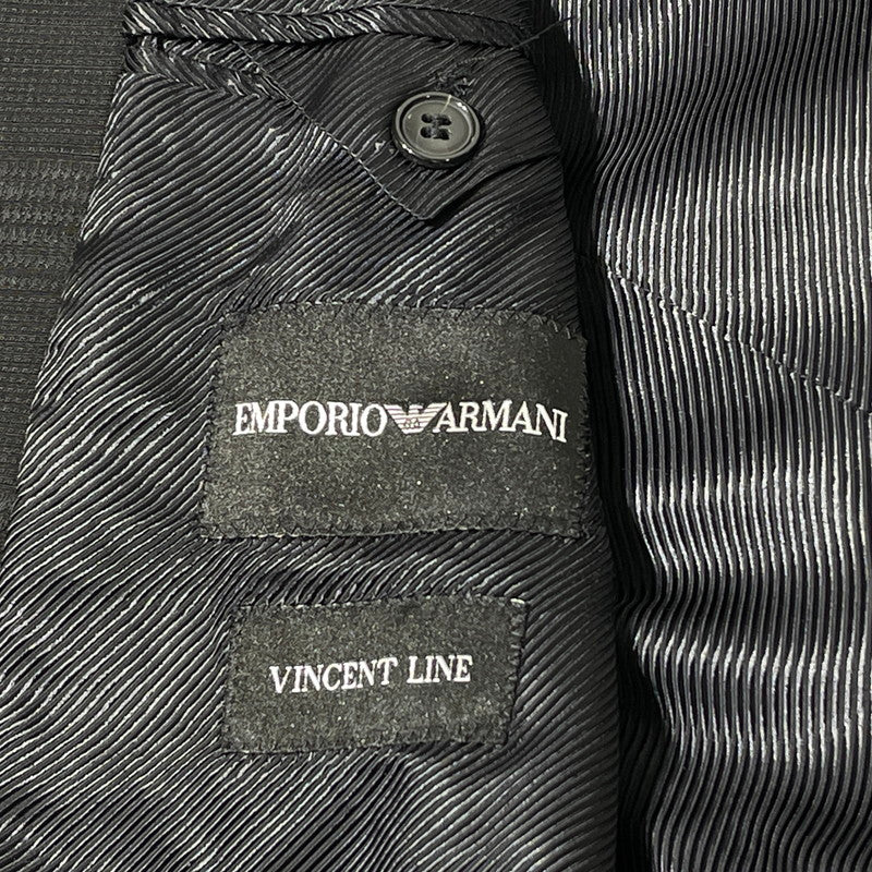 【中古品】【メンズ】 EMPORIO ARMANI エンポリオ アルマーニ TAILORED JACKET テーラード ジャケット アウター 141-260813-sa-06-tei サイズ：48 カラー：ブラック 万代Net店