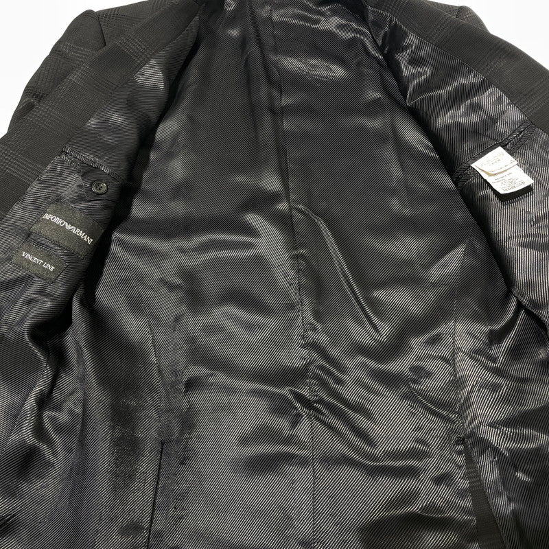 【中古品】【メンズ】 EMPORIO ARMANI エンポリオ アルマーニ TAILORED JACKET テーラード ジャケット アウター 141-260813-sa-06-tei サイズ：48 カラー：ブラック 万代Net店