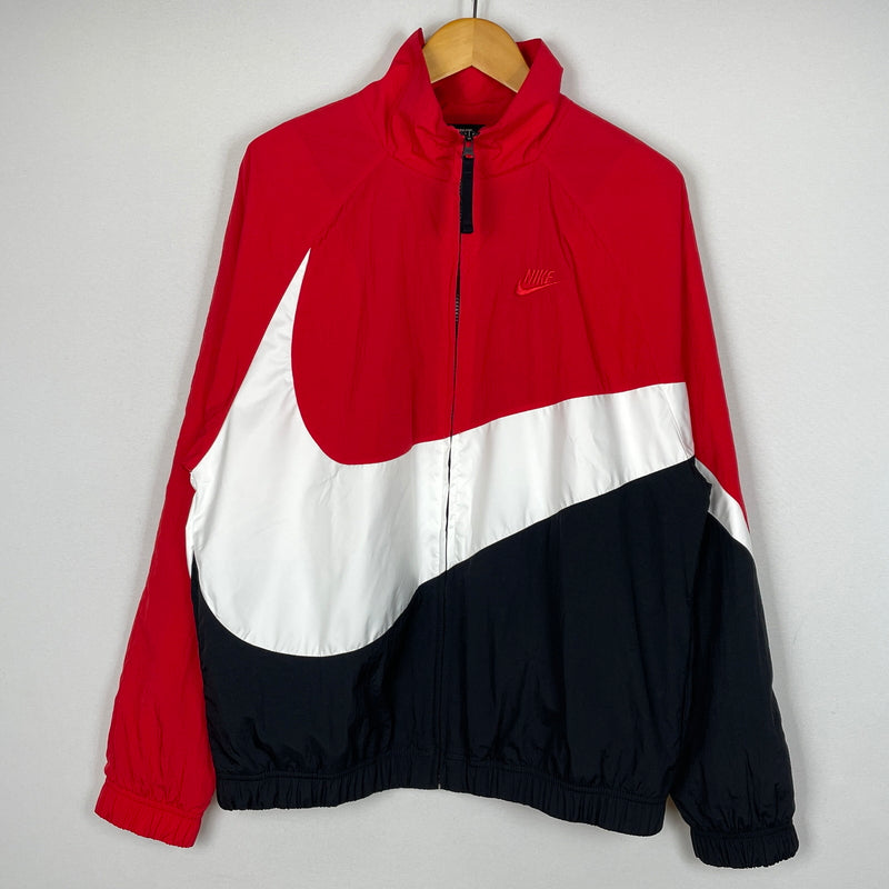 【中古品】【メンズ】 ADIDAS アディダス AR3133-657 BIG SWOOSH WOVEN JACKET ビッグ スウィッシュ ウーブン ジャケット アウター 148-260901-sa-22-teih サイズ：S カラー：レッド 万代Net店