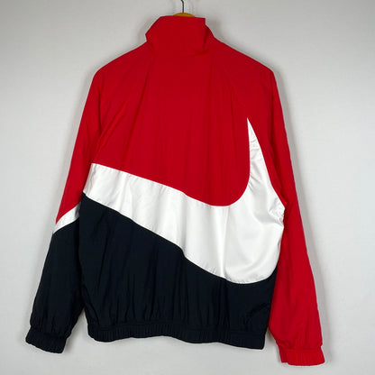 【中古品】【メンズ】 ADIDAS アディダス AR3133-657 BIG SWOOSH WOVEN JACKET ビッグ スウィッシュ ウーブン ジャケット アウター 148-260901-sa-22-teih サイズ：S カラー：レッド 万代Net店