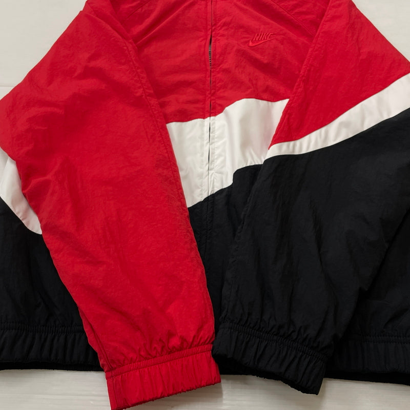 【中古品】【メンズ】 ADIDAS アディダス AR3133-657 BIG SWOOSH WOVEN JACKET ビッグ スウィッシュ ウーブン ジャケット アウター 148-260901-sa-22-teih サイズ：S カラー：レッド 万代Net店