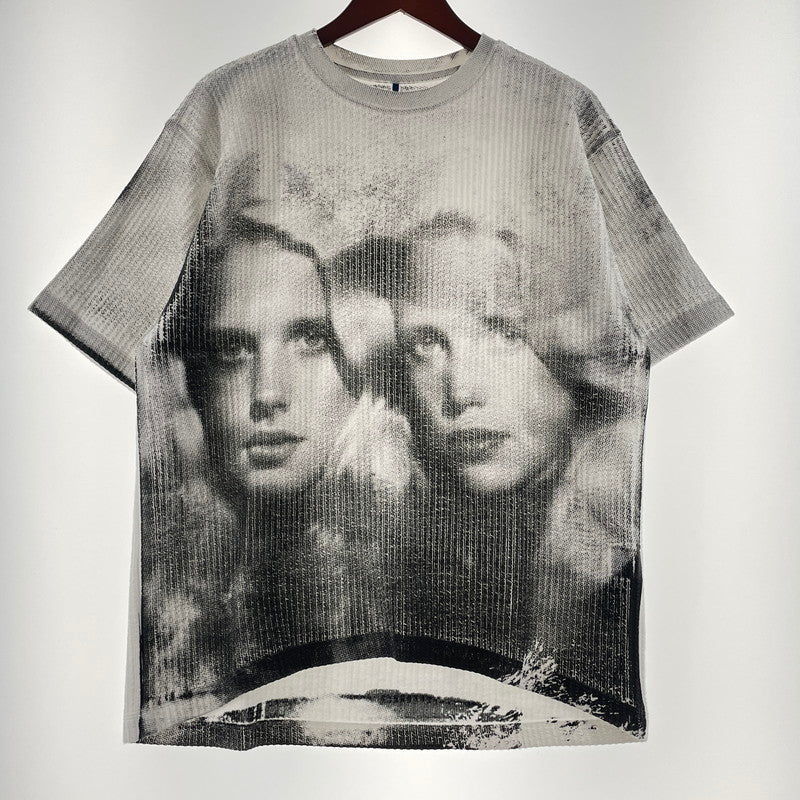 【中古品】【メンズ】 ADER ERROR アーダー エラー TWIN FACE T-SHIRT BN01SSTS0110OW ツイン フェイス Tシャツ 半袖 トップス 141-260813-sa-14-tei サイズ：L カラー：総柄 万代Net店
