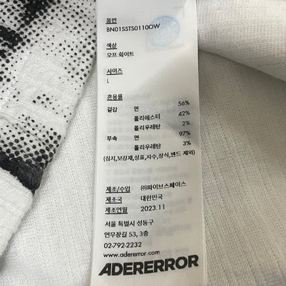 【中古品】【メンズ】 ADER ERROR アーダー エラー TWIN FACE T-SHIRT BN01SSTS0110OW ツイン フェイス Tシャツ 半袖 トップス 141-260813-sa-14-tei サイズ：L カラー：総柄 万代Net店