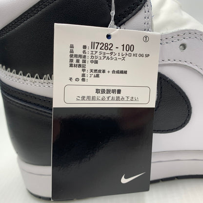 【中古品】【メンズ】 NIKE ナイキ × FRAGMENT DESIGN フラグメントデザイン × UNION ユニオン 別注 コラボ AIR JORDAN 1 RETRO HIGH OG II7282-100 エアジョーダン1 レトロ ハイ スニーカー 靴 シューズ 160-260823-ko-10-teih サイズ：28cm カラー：ホワイト 万代Net店