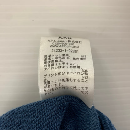 【現状渡し品】【メンズ】 A.P.C. アーペーセー V.P.C. LOGO CREW NECK SWEAT ロゴ クルーネック スウェット トップス トレーナー 141-260815-ko-04-teih サイズ：M カラー：ブルー系 万代Net店