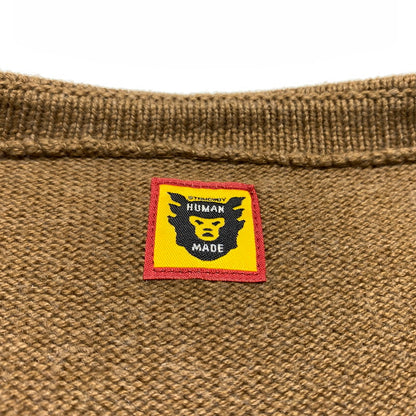 【中古品】【メンズ】 HUMAN MADE ヒューマンメイド HEART KNIT HM28CS018 ハート ニット トップス セーター 142-260815-ko-07-teih サイズ：L カラー：ブラウン 万代Net店