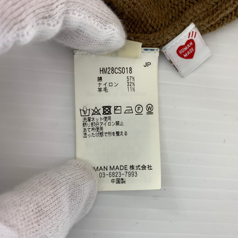 【中古品】【メンズ】 HUMAN MADE ヒューマンメイド HEART KNIT HM28CS018 ハート ニット トップス セーター 142-260815-ko-07-teih サイズ：L カラー：ブラウン 万代Net店