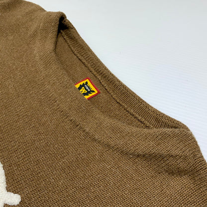 【中古品】【メンズ】 HUMAN MADE ヒューマンメイド HEART KNIT HM28CS018 ハート ニット トップス セーター 142-260815-ko-07-teih サイズ：L カラー：ブラウン 万代Net店
