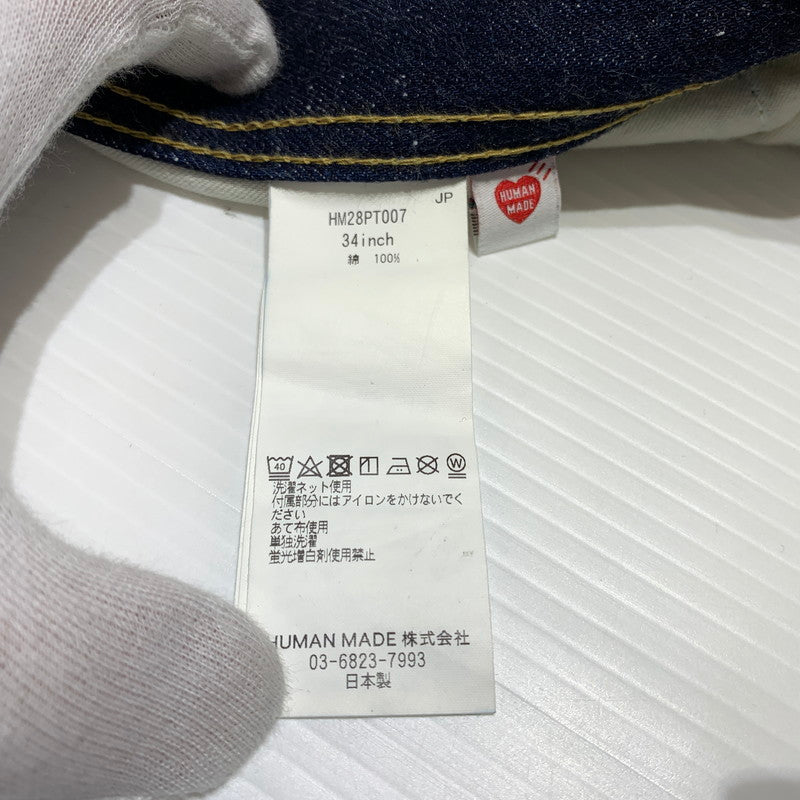 【中古品】【メンズ】 HUMAN MADE ヒューマンメイド DENIM WORK PANTS HM28PT007 デニム ワークパンツ ボトムス ジーンズ 153-260815-ko-13-teih サイズ：34 カラー：インディゴ 万代Net店