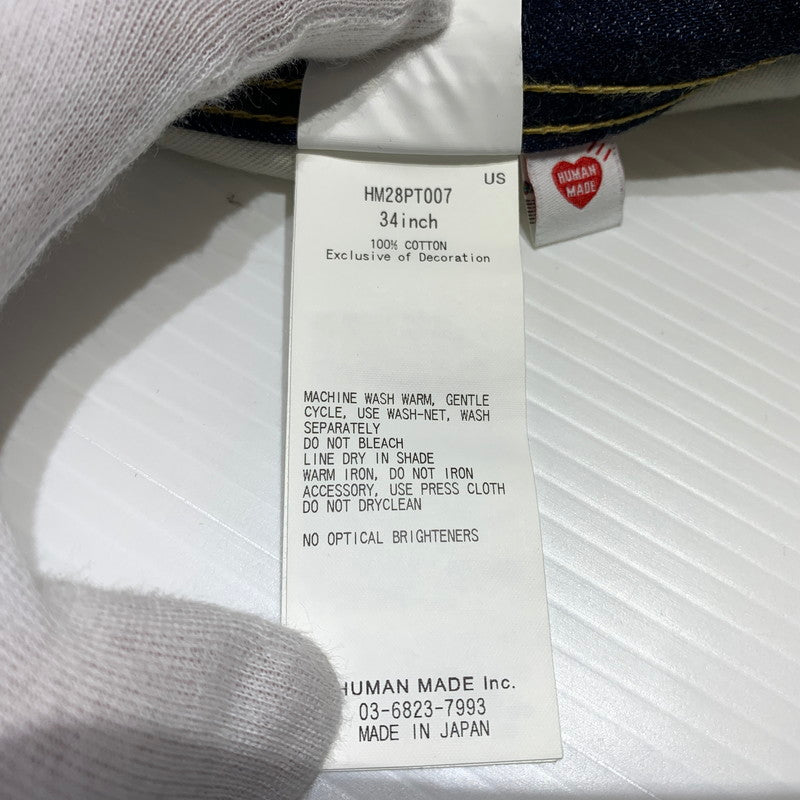 【中古品】【メンズ】 HUMAN MADE ヒューマンメイド DENIM WORK PANTS HM28PT007 デニム ワークパンツ ボトムス ジーンズ 153-260815-ko-13-teih サイズ：34 カラー：インディゴ 万代Net店