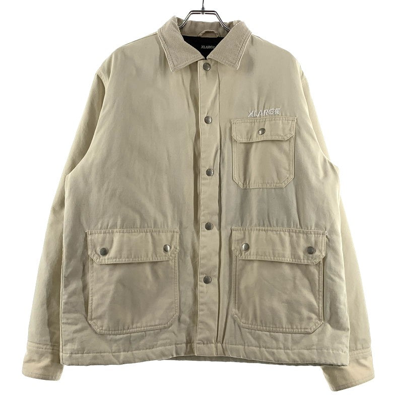 【中古品】【メンズ】 X-LARGE エクストララージ OG WORK JACKET 101213021006 ワークジャケット アウター カバーオール 153-260815-ko-12-teih サイズ：L カラー：アイボリー 万代Net店
