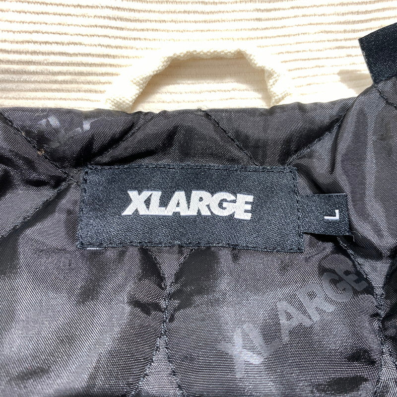 【中古品】【メンズ】 X-LARGE エクストララージ OG WORK JACKET 101213021006 ワークジャケット アウター カバーオール 153-260815-ko-12-teih サイズ：L カラー：アイボリー 万代Net店