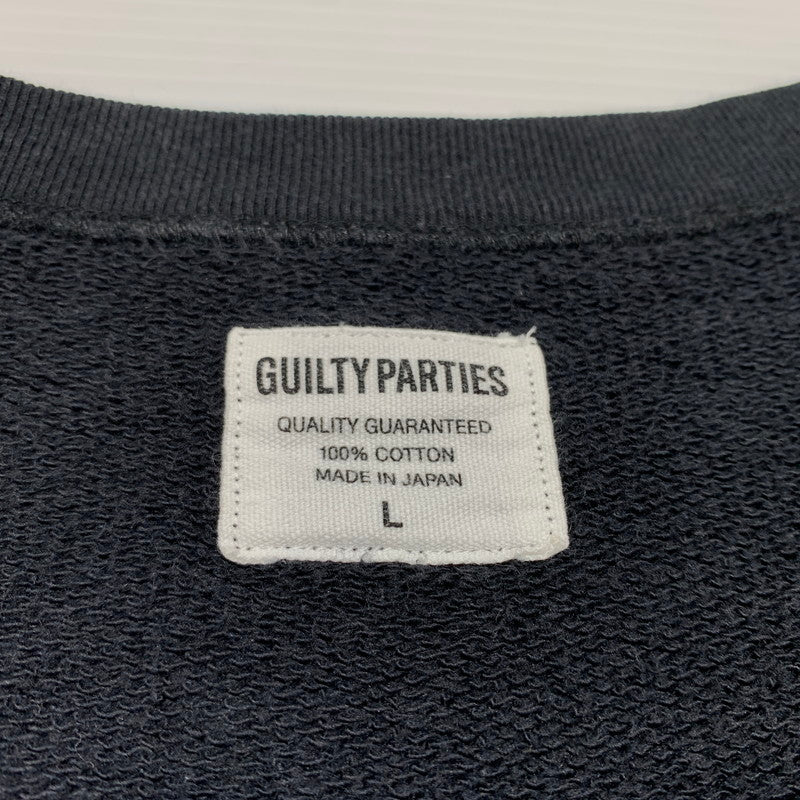 【中古品】【メンズ】 WACKO MARIA ワコマリア GUILTY PARTIES CREW NECK SWEAT ギルティパーティズ クルーネック スウェット トップス トレーナー 140-260815-ko-05-teih サイズ：L カラー：ブラック 万代Net店