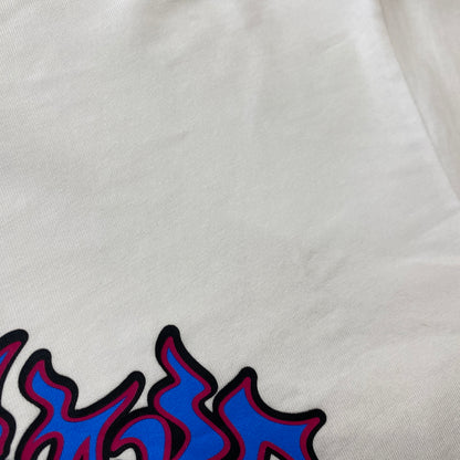 【中古品】【メンズ】 A BATHING APE ア ベイシング エイプ FLAME APE HEAD RELAXED FIT TEE 001TEK301320M フレイム エイプ ヘッド リラックスド フィット Tシャツ 半袖 トップス 142-260821-sa -08-tei サイズ：L カラー：ホワイト 万代Net店