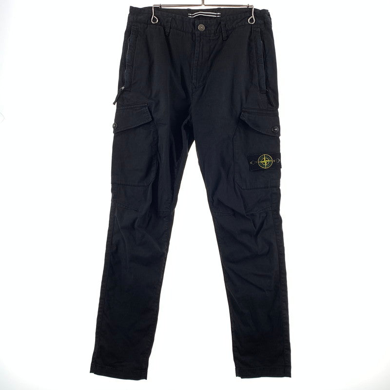 【中古品】【メンズ】 STONE ISLAND ストーンアイランド RE-T CARGO PANTS 731531310 カーゴパンツ ボトムス ワークパンツ 141-260815-ko-14-teih サイズ：30 カラー：ブラック 万代Net店