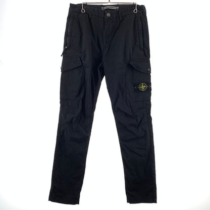 【中古品】【メンズ】 STONE ISLAND ストーンアイランド RE-T CARGO PANTS 731531310 カーゴパンツ ボトムス ワークパンツ 141-260815-ko-14-teih サイズ：30 カラー：ブラック 万代Net店