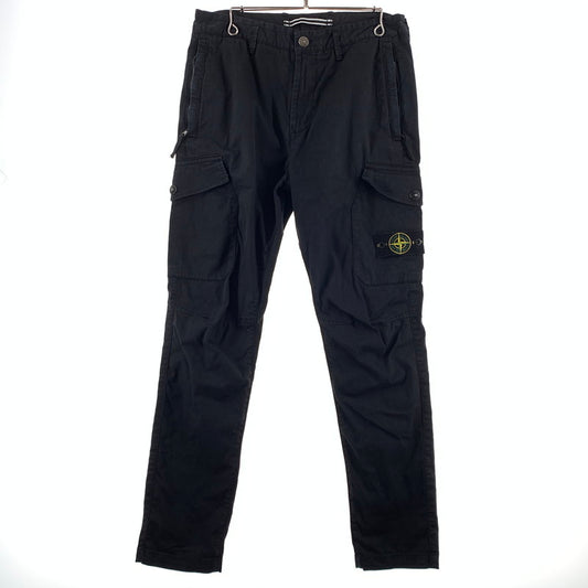 【中古品】【メンズ】 STONE ISLAND ストーンアイランド RE-T CARGO PANTS 731531310 カーゴパンツ ボトムス ワークパンツ 141-260815-ko-14-teih サイズ：30 カラー：ブラック 万代Net店