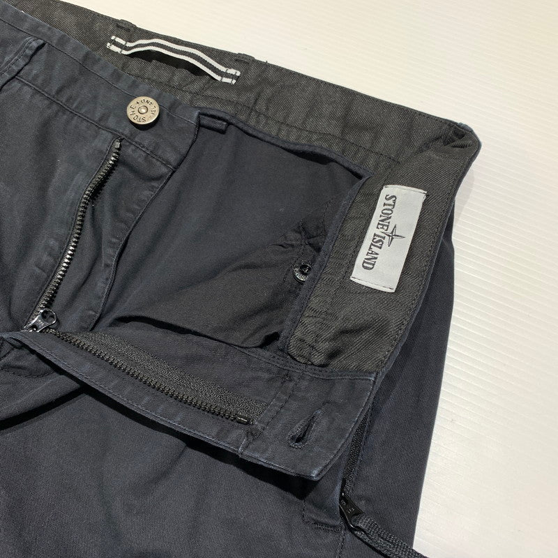 【中古品】【メンズ】 STONE ISLAND ストーンアイランド RE-T CARGO PANTS 731531310 カーゴパンツ ボトムス ワークパンツ 141-260815-ko-14-teih サイズ：30 カラー：ブラック 万代Net店