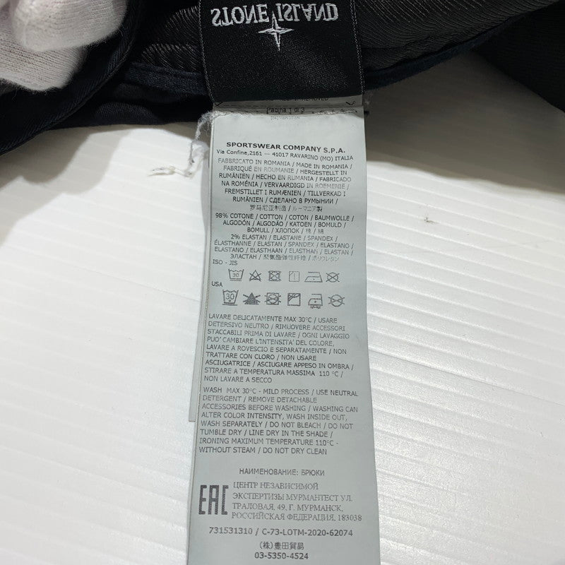 【中古品】【メンズ】 STONE ISLAND ストーンアイランド RE-T CARGO PANTS 731531310 カーゴパンツ ボトムス ワークパンツ 141-260815-ko-14-teih サイズ：30 カラー：ブラック 万代Net店