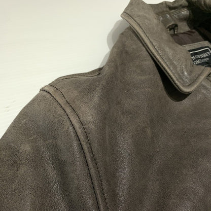 【現状渡し品】【メンズ】 JOHN OWNBEY COMPANY ジョン オウンビー カンパニー LEATHER MA-1 JACKET レザー MA-1 ジャケット アウター フィールドジャケット 145-260815-ko-10-teih サイズ：L カラー：ブラウン 万代Net店