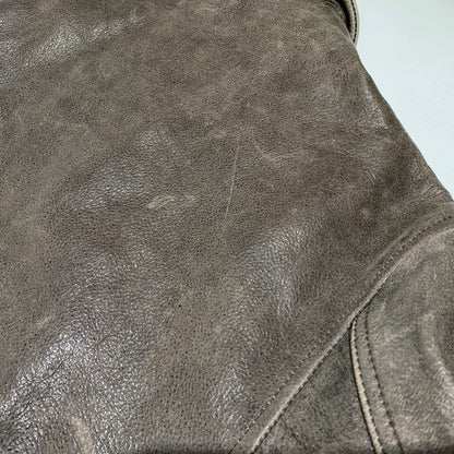 【現状渡し品】【メンズ】 JOHN OWNBEY COMPANY ジョン オウンビー カンパニー LEATHER MA-1 JACKET レザー MA-1 ジャケット アウター フィールドジャケット 145-260815-ko-10-teih サイズ：L カラー：ブラウン 万代Net店