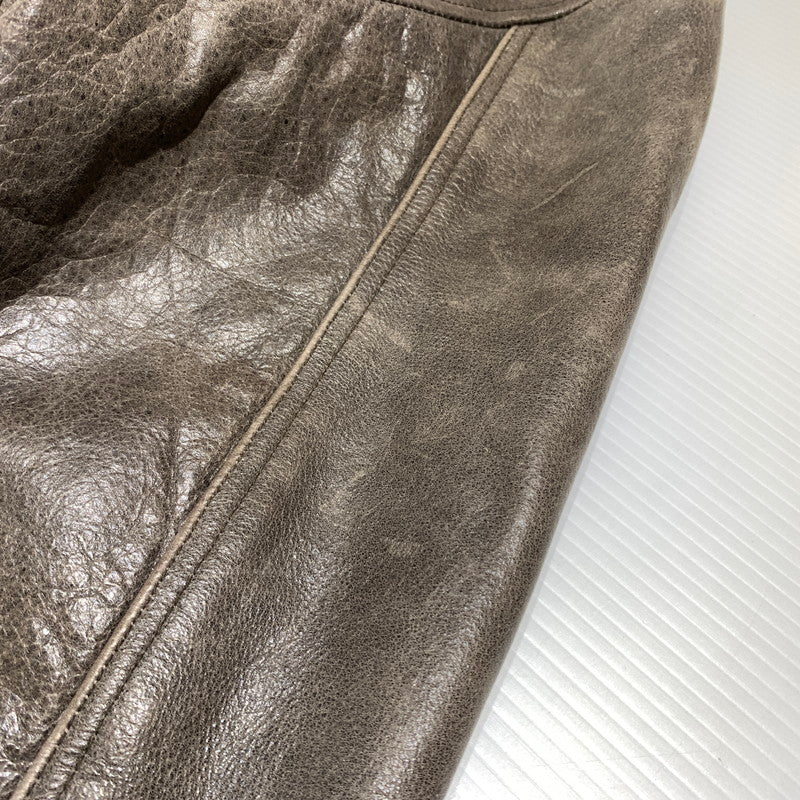 【現状渡し品】【メンズ】 JOHN OWNBEY COMPANY ジョン オウンビー カンパニー LEATHER MA-1 JACKET レザー MA-1 ジャケット アウター フィールドジャケット 145-260815-ko-10-teih サイズ：L カラー：ブラウン 万代Net店