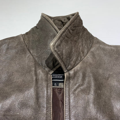 【現状渡し品】【メンズ】 JOHN OWNBEY COMPANY ジョン オウンビー カンパニー LEATHER MA-1 JACKET レザー MA-1 ジャケット アウター フィールドジャケット 145-260815-ko-10-teih サイズ：L カラー：ブラウン 万代Net店