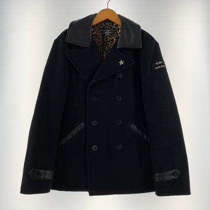 【現状渡し品】【メンズ】 THE CRIME クライミー WOOL MELTON PEA COAT ウールメルトン Pコート アウター ジャケット 147-260815-ko-09-teih サイズ：M カラー：ブラック 万代Net店