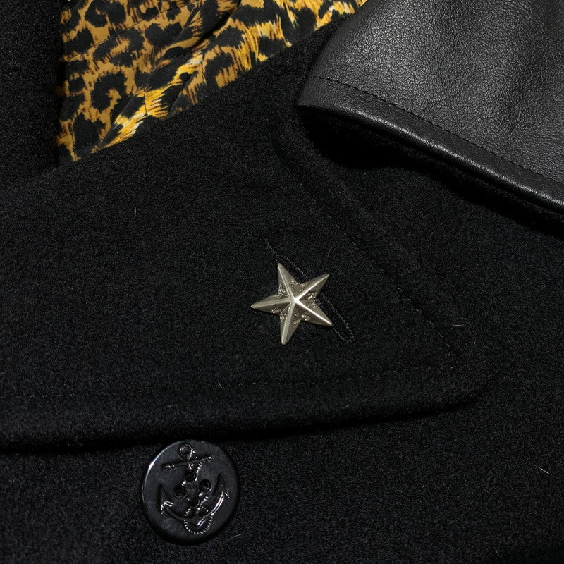 【現状渡し品】【メンズ】 THE CRIME クライミー WOOL MELTON PEA COAT ウールメルトン Pコート アウター ジャケット 147-260815-ko-09-teih サイズ：M カラー：ブラック 万代Net店