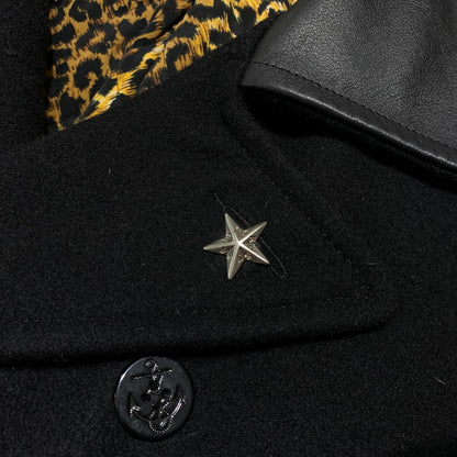 【現状渡し品】【メンズ】 THE CRIME クライミー WOOL MELTON PEA COAT ウールメルトン Pコート アウター ジャケット 147-260815-ko-09-teih サイズ：M カラー：ブラック 万代Net店