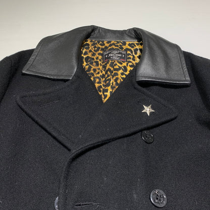【現状渡し品】【メンズ】 THE CRIME クライミー WOOL MELTON PEA COAT ウールメルトン Pコート アウター ジャケット 147-260815-ko-09-teih サイズ：M カラー：ブラック 万代Net店